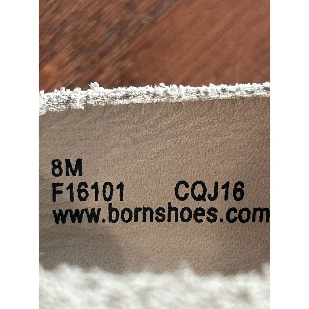 Born Oxford Shoes Womens Beige Suede Lace Up Espadrille Jute Trim 8M